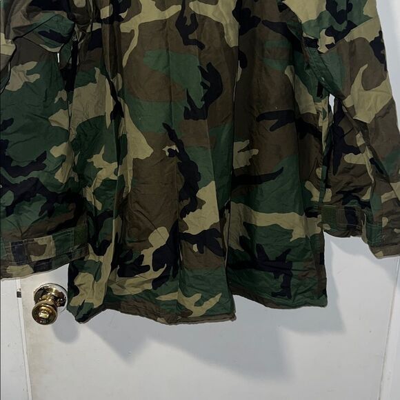 ORC INDUSTRIES Woodland Camouflage Improved Rainsuit Parka-L - Picture 8 of 9